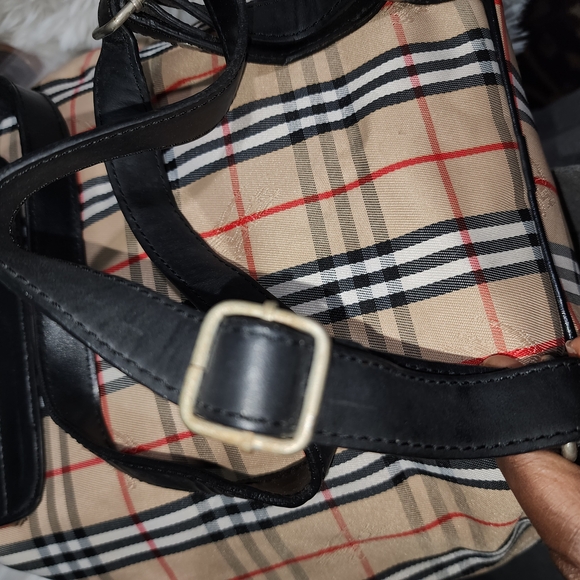 SOLD. Burberry Beige Checkered Backpack - Picture 9 of 15